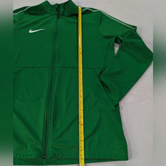 Nike Sweater Mens Large Green Dri-Fit Full Zip Jumper Activewear Golfing - Picture 12 of 13